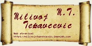 Milivoj Tepavčević vizit kartica